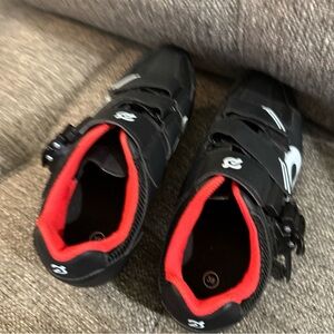 Peloton Bike Shoes Size 38 with Delta Clips Attached EUC